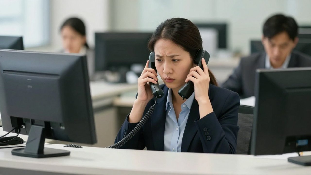 A receptionist juggling ringing phones — the cost of answering by hand