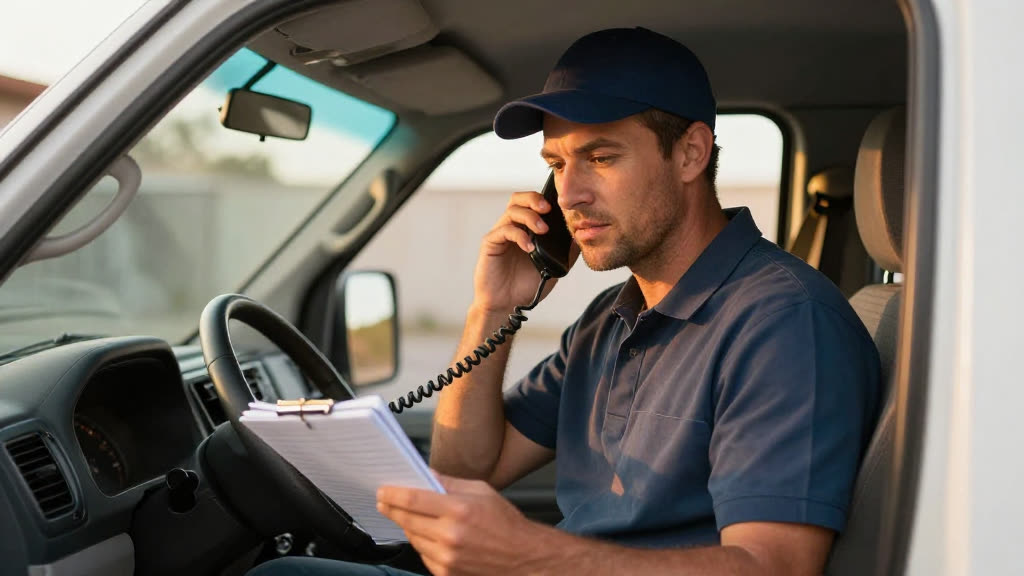 A real Angi business taking a call while KwickPhone answers