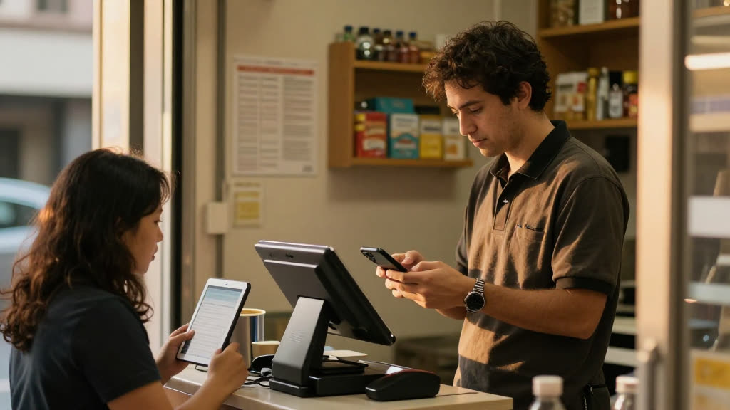 A real Clover business taking a call while KwickPhone answers