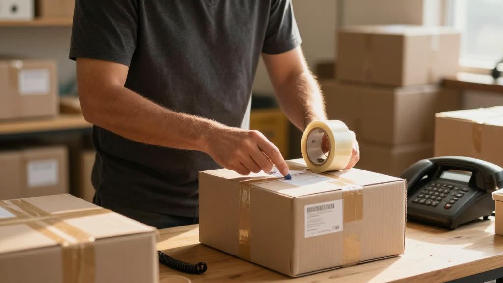 A real FedEx business taking a call while KwickPhone answers