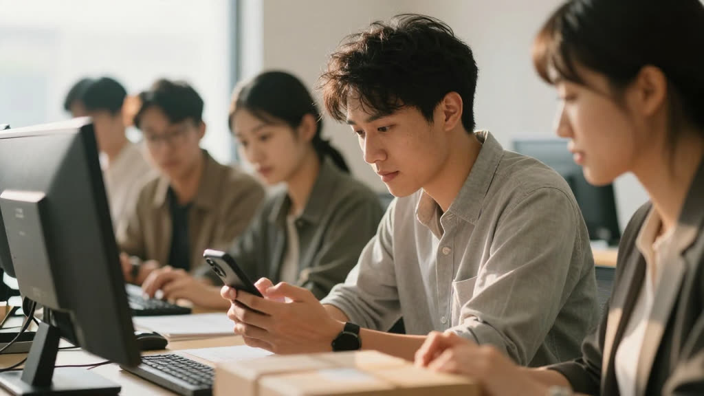 A real Gmail business taking a call while KwickPhone answers