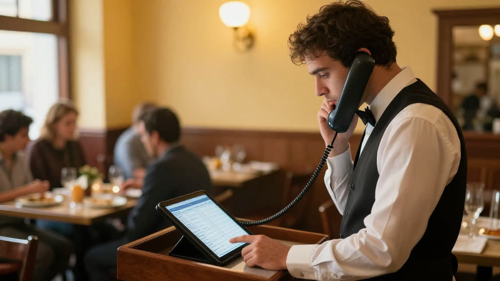 A real Google Calendar business taking a call while KwickPhone answers