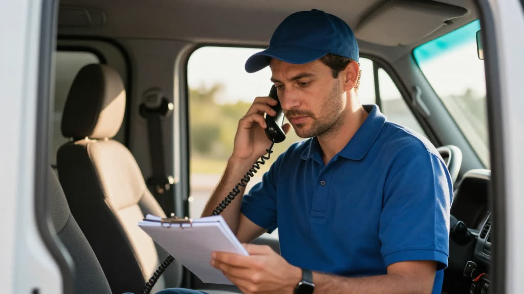 A real HomeAdvisor business taking a call while KwickPhone answers