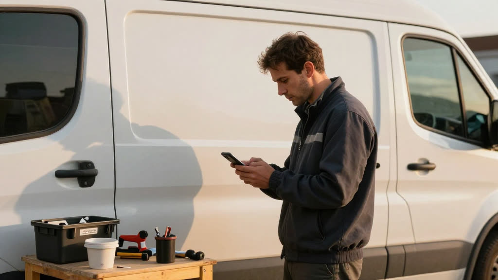 A real QuickBooks business taking a call while KwickPhone answers