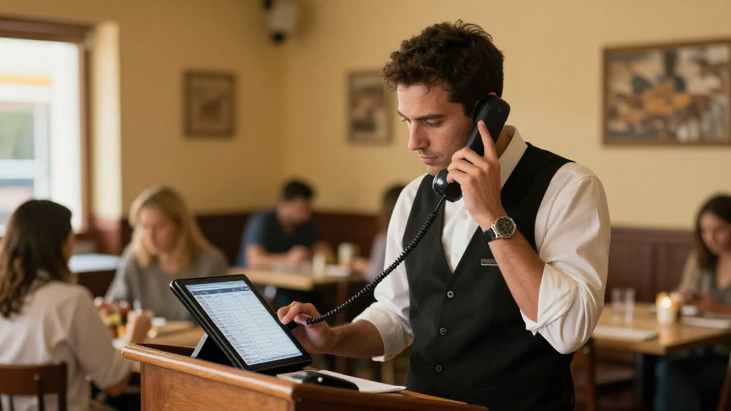 A real Resy business taking a call while KwickPhone answers