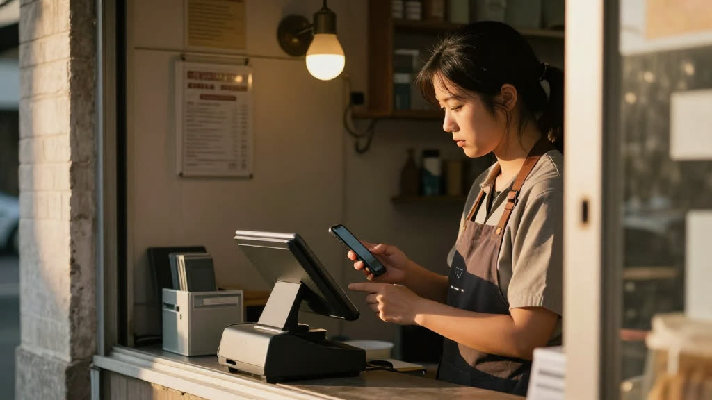 A real Shopify POS business taking a call while KwickPhone answers