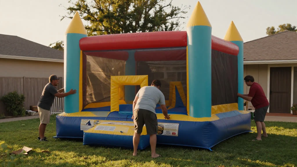 A Bounce House Rental at work while the phone rings — KwickPhone answers it
