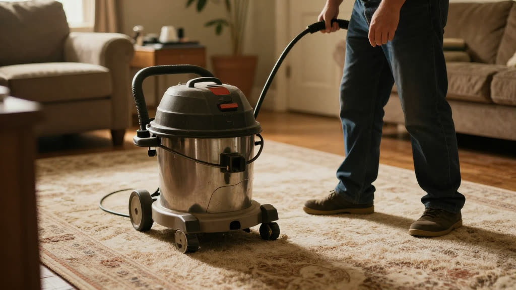 A Carpet Cleaning at work while the phone rings — KwickPhone answers it