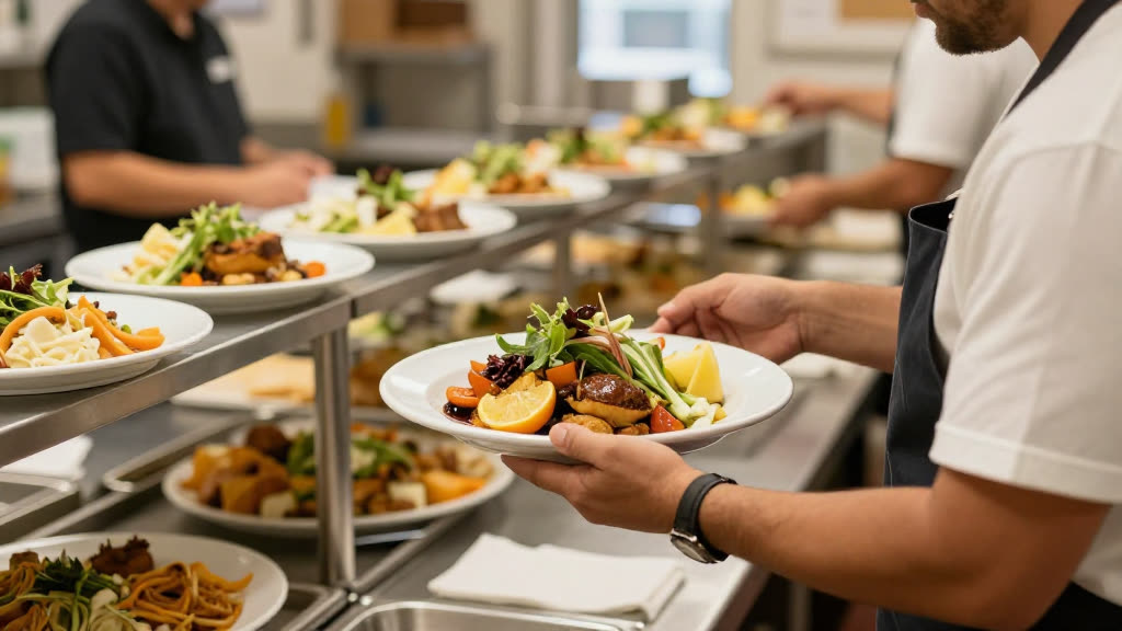 A Caterer at work while the phone rings — KwickPhone answers it