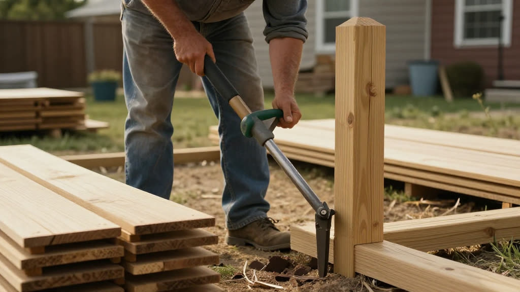A Fence Contractor at work while the phone rings — KwickPhone answers it