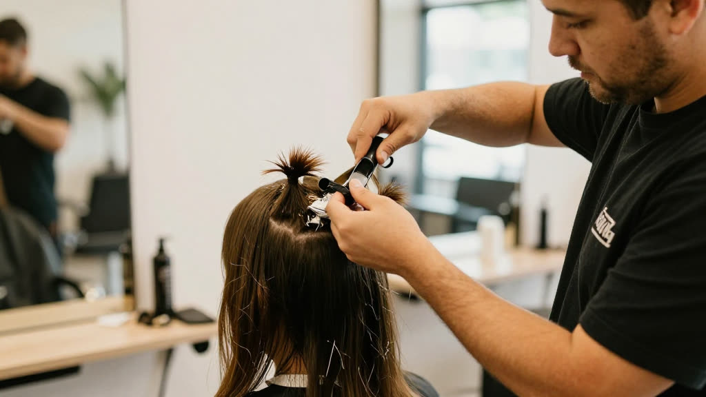 A Hair Salon at work while the phone rings — KwickPhone answers it