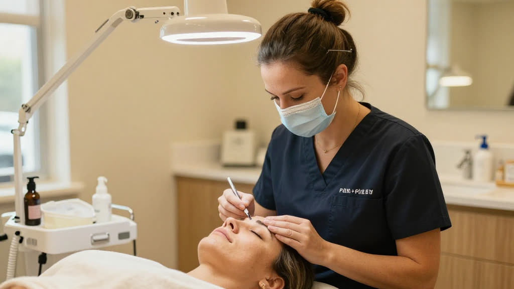 A Med Spa at work while the phone rings — KwickPhone answers it