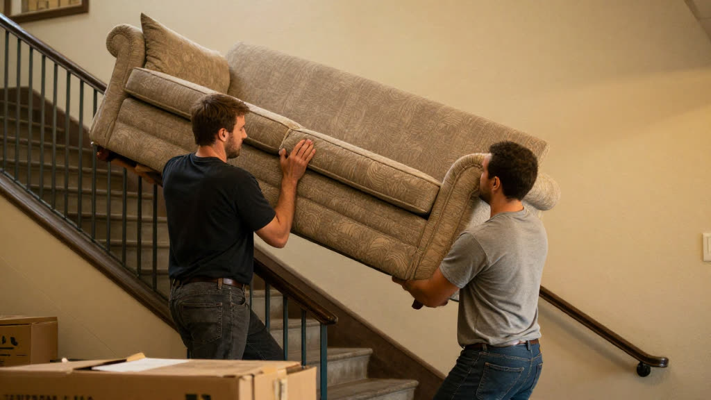 A Moving Company at work while the phone rings — KwickPhone answers it