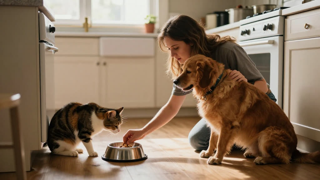 A Pet Sitting at work while the phone rings — KwickPhone answers it