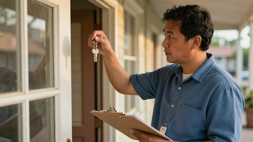 A Property Management at work while the phone rings — KwickPhone answers it