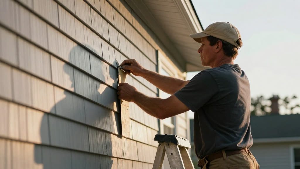 A Siding Contractor at work while the phone rings — KwickPhone answers it