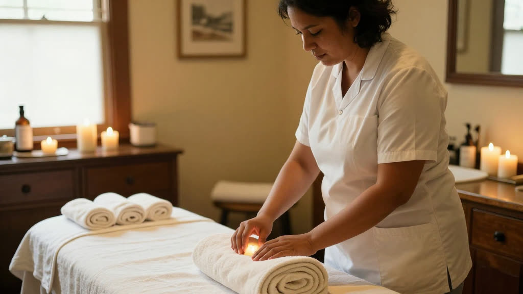 A Day Spa at work while the phone rings — KwickPhone answers it
