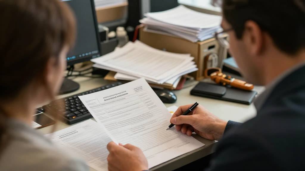 A Tax Preparer at work while the phone rings — KwickPhone answers it