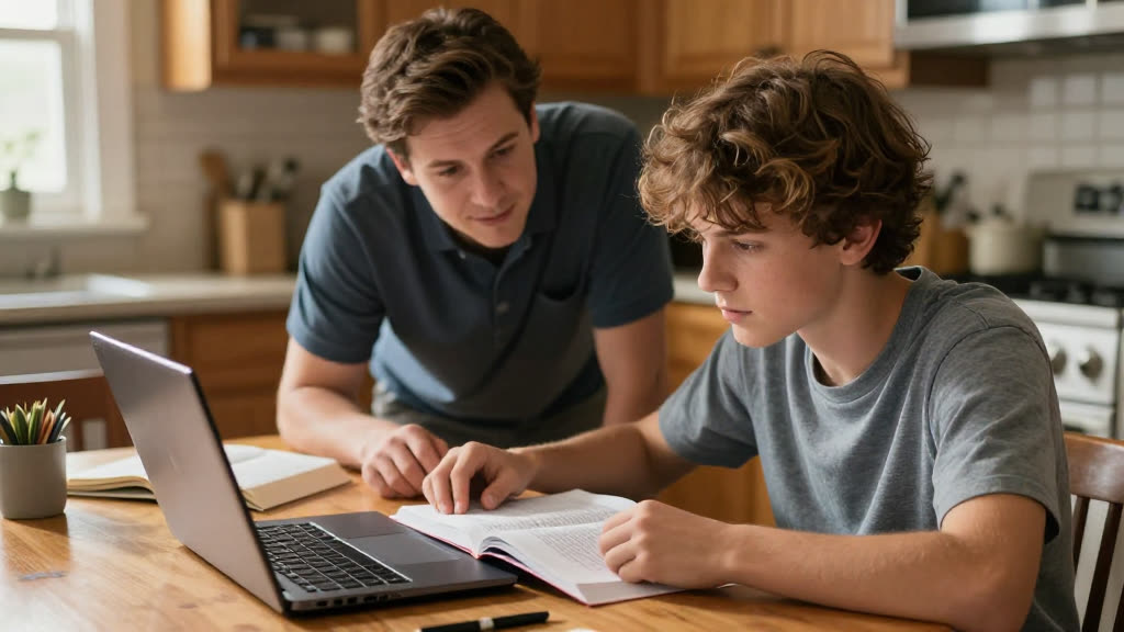 A Tutor at work while the phone rings — KwickPhone answers it