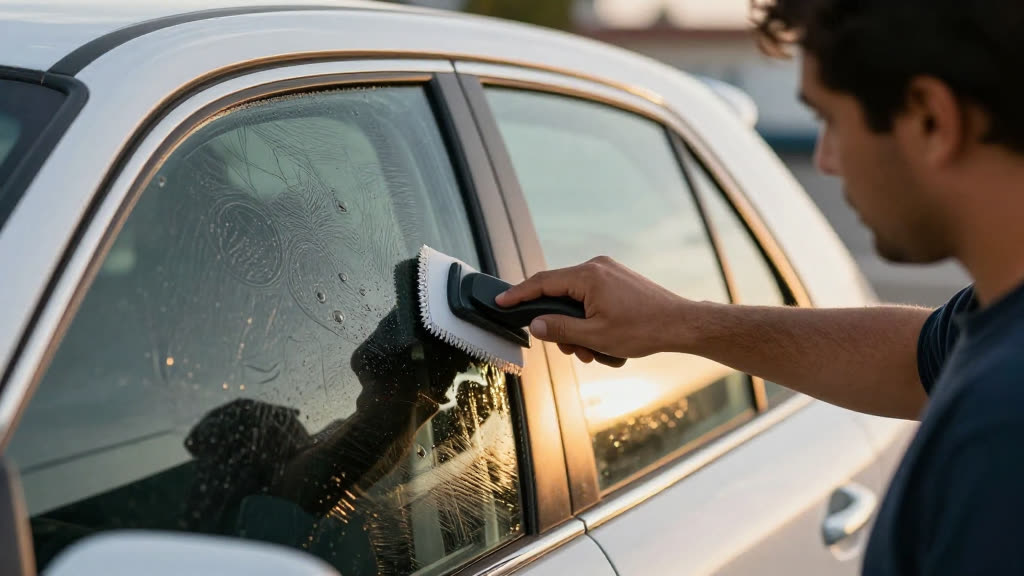 A Auto Window Tinting at work while the phone rings — KwickPhone answers it